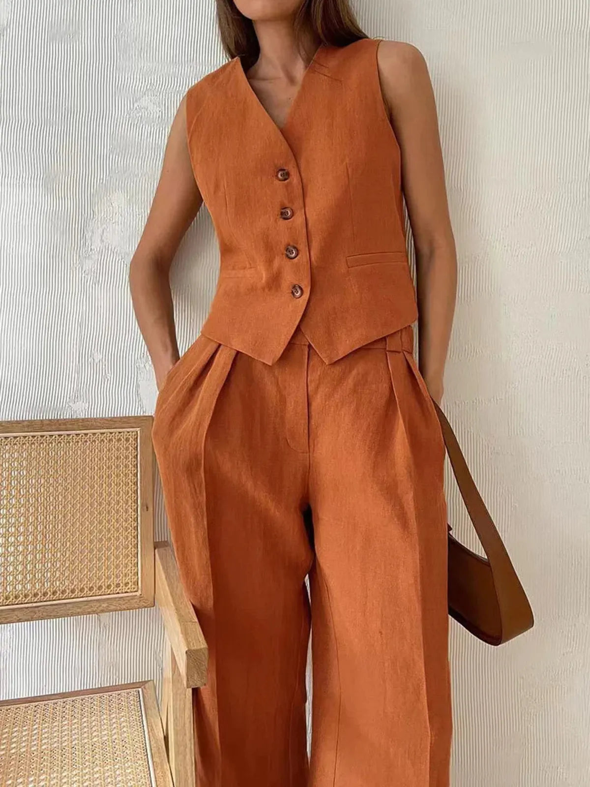 Cotton Linen Two-Piece Set